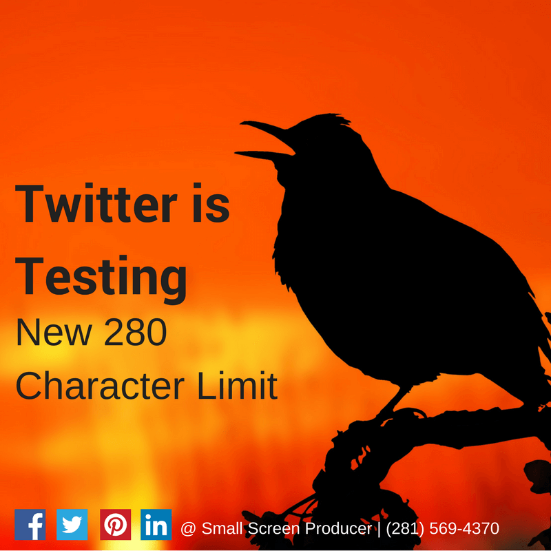 Social Media Twitter Testing New 280 Character Limit